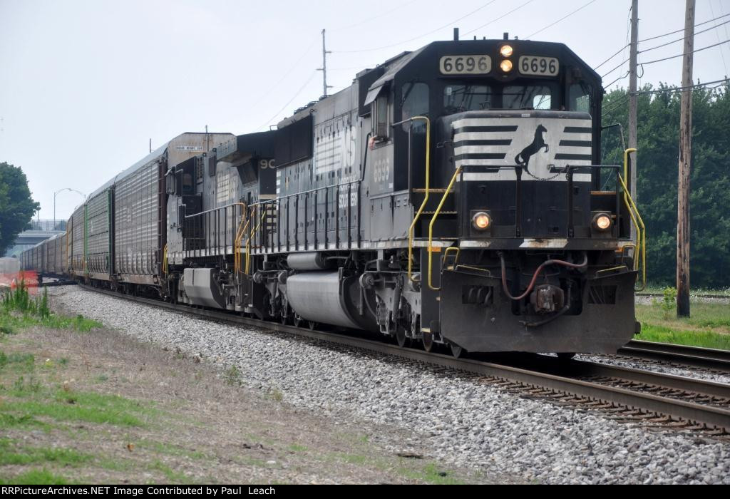 Northbound vehicle train